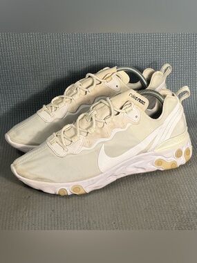 Nike React Element 55 White Women's Athletic Shoes CJ1497-991 Size 11